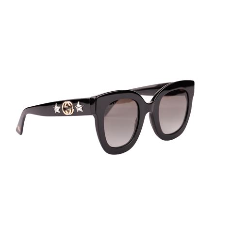 gucci round-frame acetate sunglasses with star|gucci sunglasses with rhinestones.